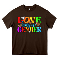 Chocolate Brown love has no gender pride lgbtq Heavy Core Tee - texasbilliewilder