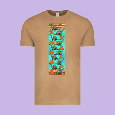 Dinosaur Brontosaurus Pen Wrap Vintage Tee Designed By Artiststas