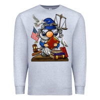 Heather Grey judge  gnome Premium Sweatshirt - BarkalooDesign