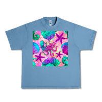 Pebble Blue summer beach seamless pattern Urban Heavy Tee - BundleAndBundleShop