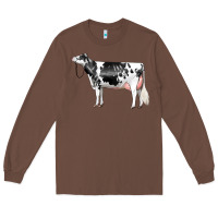 Chestnut Holstein Dairy Cow Long Sleeve Tee - LillyAllenDesigns