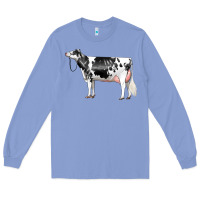 Colony Blue Holstein Dairy Cow Long Sleeve Tee - LillyAllenDesigns
