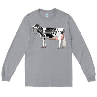 Heather Grey Holstein Dairy Cow Long Sleeve Tee - LillyAllenDesigns