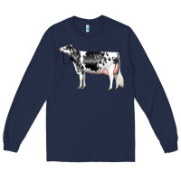 Navy Holstein Dairy Cow Long Sleeve Tee - LillyAllenDesigns