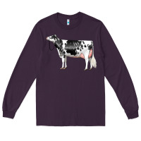 Plum Holstein Dairy Cow Long Sleeve Tee - LillyAllenDesigns