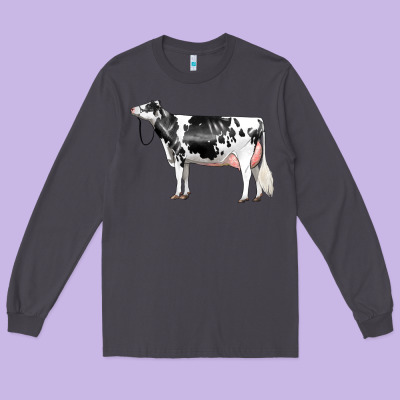 Holstein Dairy Cow Long Sleeve Tee Designed By Lillyallendesigns