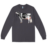 Smoke Holstein Dairy Cow Long Sleeve Tee - LillyAllenDesigns