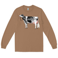 Toasted Coconut Holstein Dairy Cow Long Sleeve Tee - LillyAllenDesigns