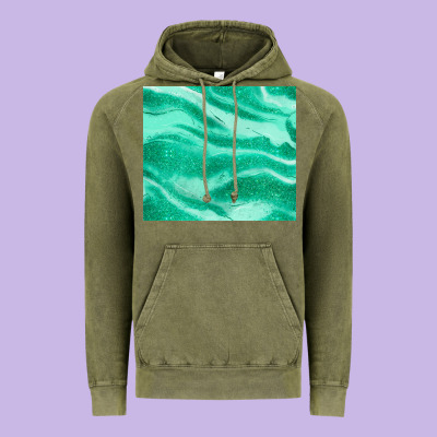 Green Glitter Vintage Hoodie Designed By Jahusdesignshop