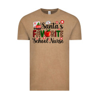 Vintage Coffee santa's favorite  school nurse Vintage Tee - AdoDesignShop