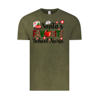 Vintage Olive santa's favorite  school nurse Vintage Tee - AdoDesignShop