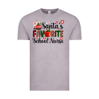 Vintage Zinc santa's favorite  school nurse Vintage Tee - AdoDesignShop