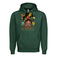 Sports Green math teacher life afro messy bun Zipper Hoodie - NancyCooperArtShop