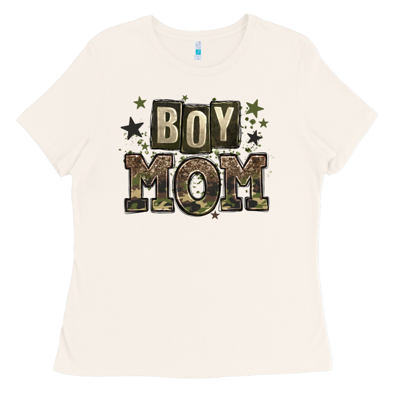 Boy Mom Ladies Tee by Zillion Design Studio | Teevron