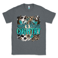 Charcoal Heather born  raised country Classic Tee - NancyCooperArtShop
