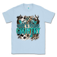 Dusty Blue born  raised country Classic Tee - NancyCooperArtShop