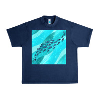 Navy fish and sea seamless pattern Urban Heavy Tee - BundleAndBundleShop