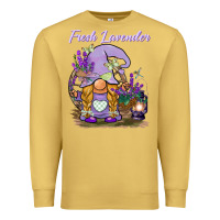 Antique Gold fresh lavender gnome Premium Sweatshirt - BarkalooDesign