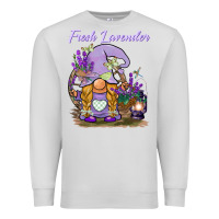 Dove Grey fresh lavender gnome Premium Sweatshirt - BarkalooDesign