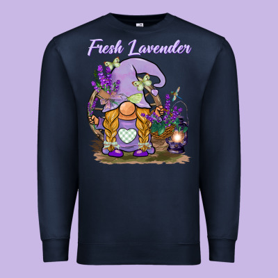 Fresh Lavender Gnome Premium Sweatshirt Designed By Barkaloodesign