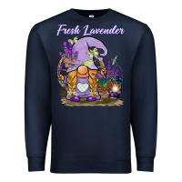Navy fresh lavender gnome Premium Sweatshirt - BarkalooDesign