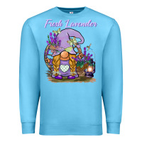 Ocean Blue fresh lavender gnome Premium Sweatshirt - BarkalooDesign
