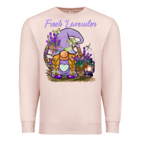 Pale Pink fresh lavender gnome Premium Sweatshirt - BarkalooDesign