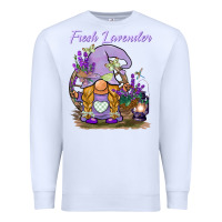 White fresh lavender gnome Premium Sweatshirt - BarkalooDesign