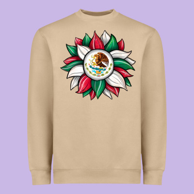 Sunflower Mexican Flag Heavyweight Sweatshirt Designed By Jahusdesignshop