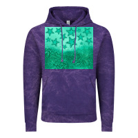 Cloud Purple green glitter star Vintage Hoodie - JahusDesignShop