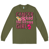 Army Green cancer picked the wrong girl Long Sleeve Tee - NancyCooperArtShop