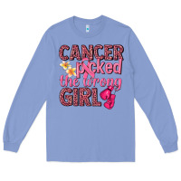 Colony Blue cancer picked the wrong girl Long Sleeve Tee - NancyCooperArtShop