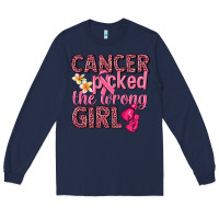 Navy cancer picked the wrong girl Long Sleeve Tee - NancyCooperArtShop