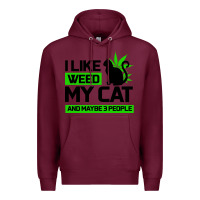 Burgundy Cat Weed I Like My Cat Gift Premium Hoodie - Bettercallsaul
