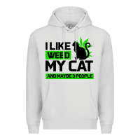 Dove Grey Cat Weed I Like My Cat Gift Premium Hoodie - Bettercallsaul