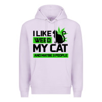 Lilac Cat Weed I Like My Cat Gift Premium Hoodie - Bettercallsaul