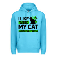 Ocean Blue Cat Weed I Like My Cat Gift Premium Hoodie - Bettercallsaul