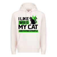 Pale Pink Cat Weed I Like My Cat Gift Premium Hoodie - Bettercallsaul
