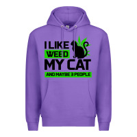 Purple Cat Weed I Like My Cat Gift Premium Hoodie - Bettercallsaul