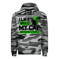 Slate Camo Cat Weed I Like My Cat Gift Premium Hoodie - Bettercallsaul