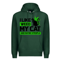 Sports Green Cat Weed I Like My Cat Gift Premium Hoodie - Bettercallsaul