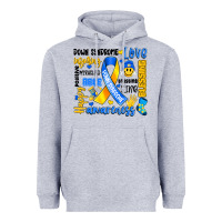 Heather Grey down syndrome awareness typography Heavyweight Hoodie - Artiststas