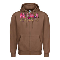 Chestnut mama all day everyday Zipper Hoodie - NancyCooperArtShop