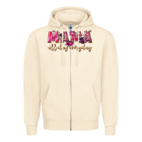 Sandshell mama all day everyday Zipper Hoodie - NancyCooperArtShop
