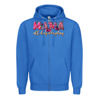 True Royal mama all day everyday Zipper Hoodie - NancyCooperArtShop
