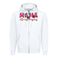 White mama all day everyday Zipper Hoodie - NancyCooperArtShop