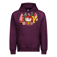 Mauve Wine joy snowman Urban Hoodie - CowGirlArtShop