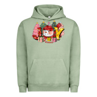 Pigment Oil Green joy snowman Urban Hoodie - CowGirlArtShop