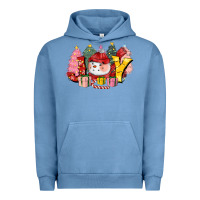 Pigment Pebble Blue joy snowman Urban Hoodie - CowGirlArtShop