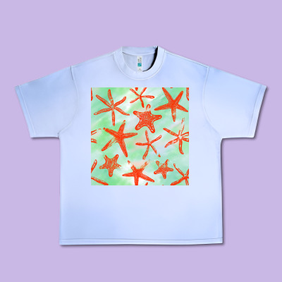 Starfish Seamless Pattern Urban Heavy Tee Designed By Bundleandbundleshop